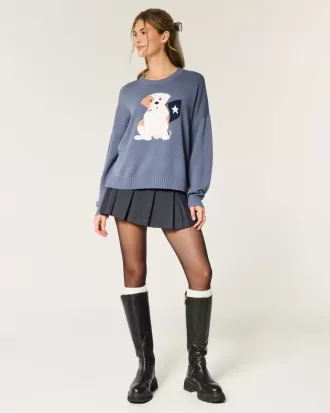 Mid-Rise Pleated Mini Skort