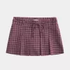 Mid-Rise Pleated Mini Skort