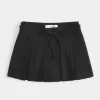 Mid-Rise Pleated Mini Skort