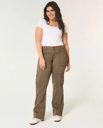 Mid-Rise Relaxed Cargo Boot Pants