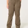 Mid-Rise Relaxed Cargo Boot Pants