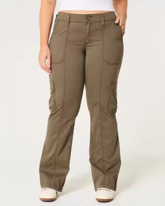 Mid-Rise Relaxed Cargo Boot Pants