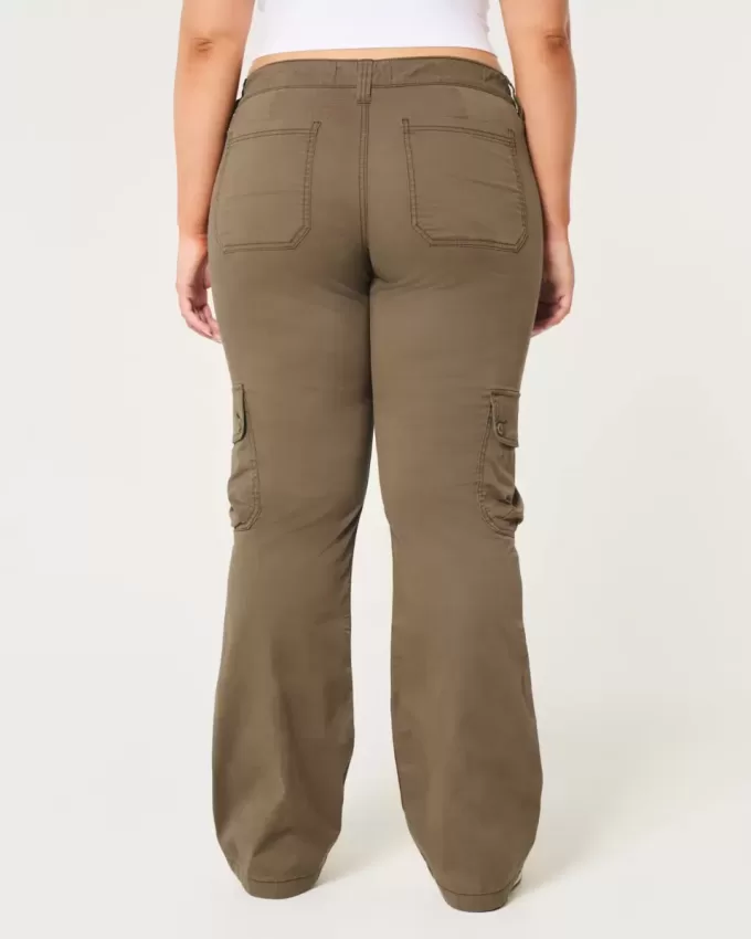 Mid-Rise Relaxed Cargo Boot Pants