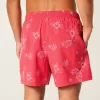 Mid-Thigh Embroidered Volley Swim Trunks