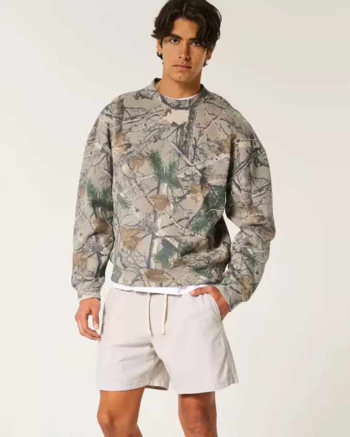 Mid-Thigh Linen-Blend Pull-On Shorts Mid-Thigh Linen-Blend Pull-On Shorts