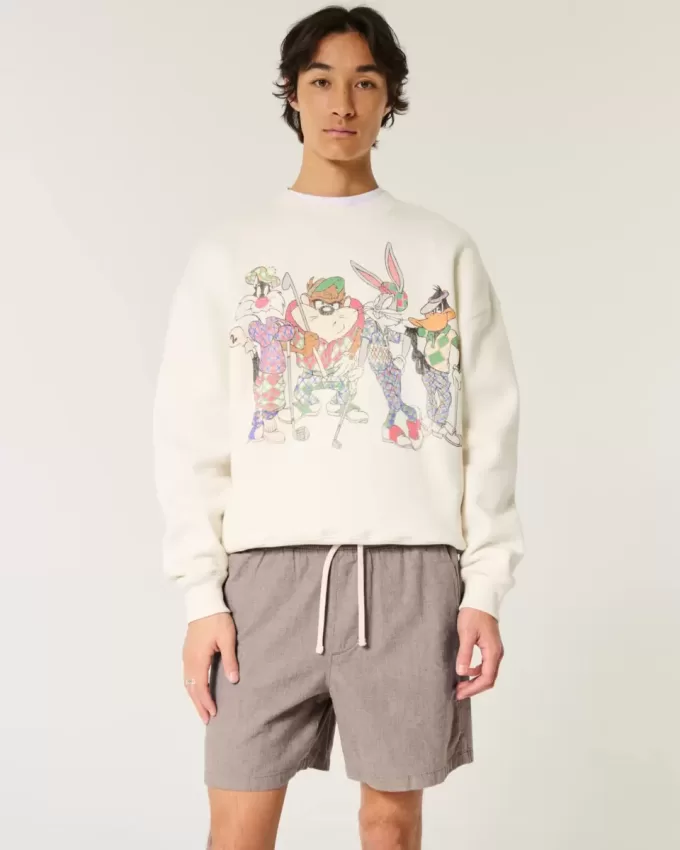 Mid-Thigh Linen-Blend Pull-On Shorts Mid-Thigh Linen-Blend Pull-On Shorts