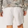 Mid-Thigh Linen-Blend Pull-On Shorts Mid-Thigh Linen-Blend Pull-On Shorts