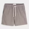 Mid-Thigh Linen-Blend Pull-On Shorts Mid-Thigh Linen-Blend Pull-On Shorts