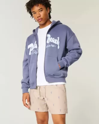 Mid-Thigh Lobster Pattern Pull-On Shorts