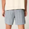 Mid-Thigh Seersucker Pull-On Shorts