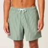 Mid-Thigh Seersucker Volley Swim Shorts Mid-Thigh Seersucker Volley Swim Shorts