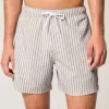 Mid-Thigh Seersucker Volley Swim Trunks
