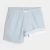 Mid-Thigh Seersucker Volley Swim Trunks