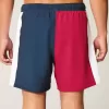 Mid-Thigh Seersucker Volley Swim Trunks