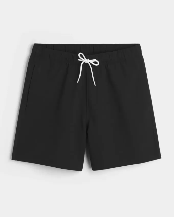 Mid-Thigh Seersucker Volley Swim Trunks Mid-Thigh Seersucker Volley Swim Trunks