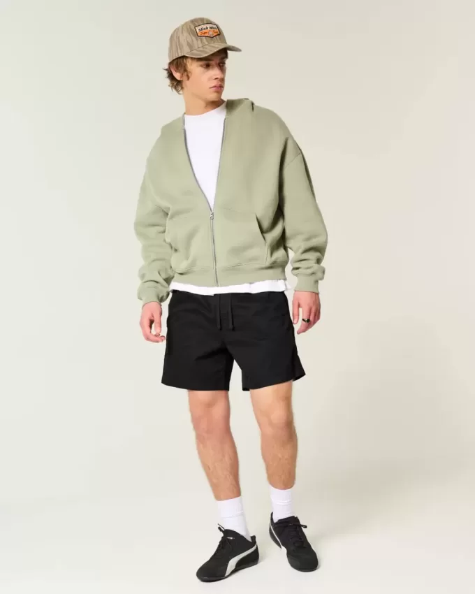 Mid-Thigh Twill Pull-On Shorts Mid-Thigh Twill Pull-On Shorts