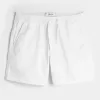 Mid-Thigh Twill Pull-On Shorts