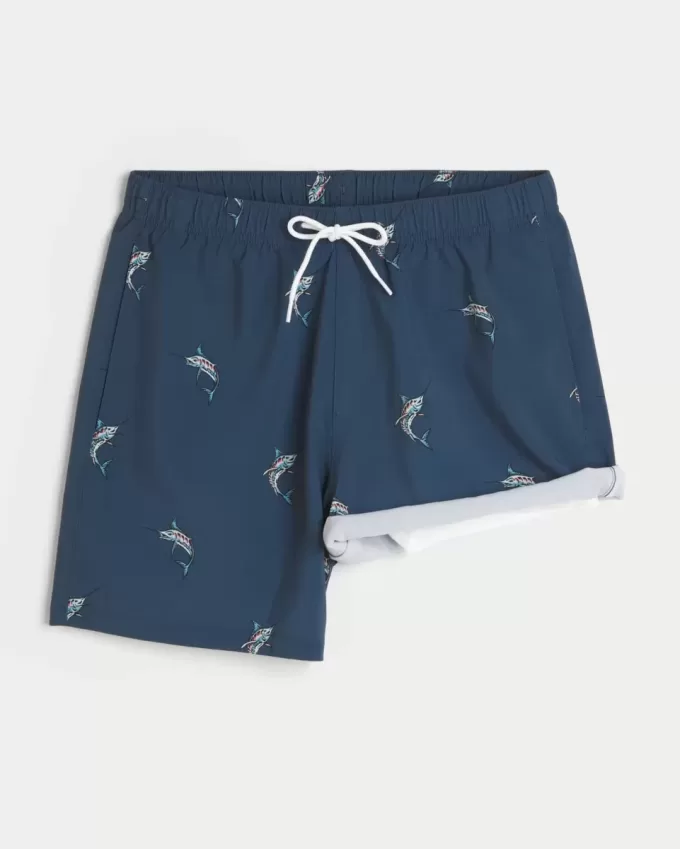 Mid-Thigh Volley Swim Trunks