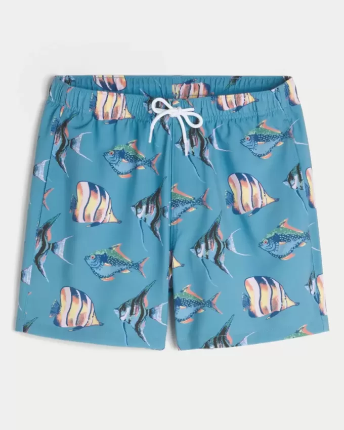 Mid-Thigh Volley Swim Trunks