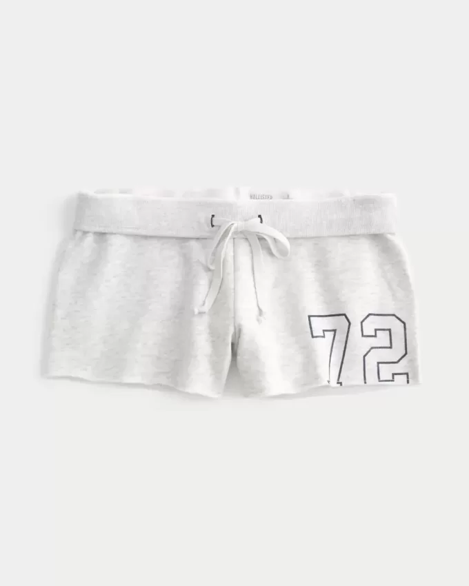 Number Graphic Mini Fleece Shorts