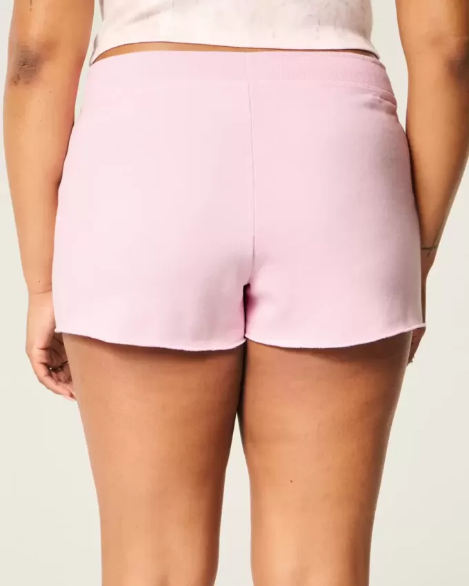 Number Graphic Mini Fleece Shorts