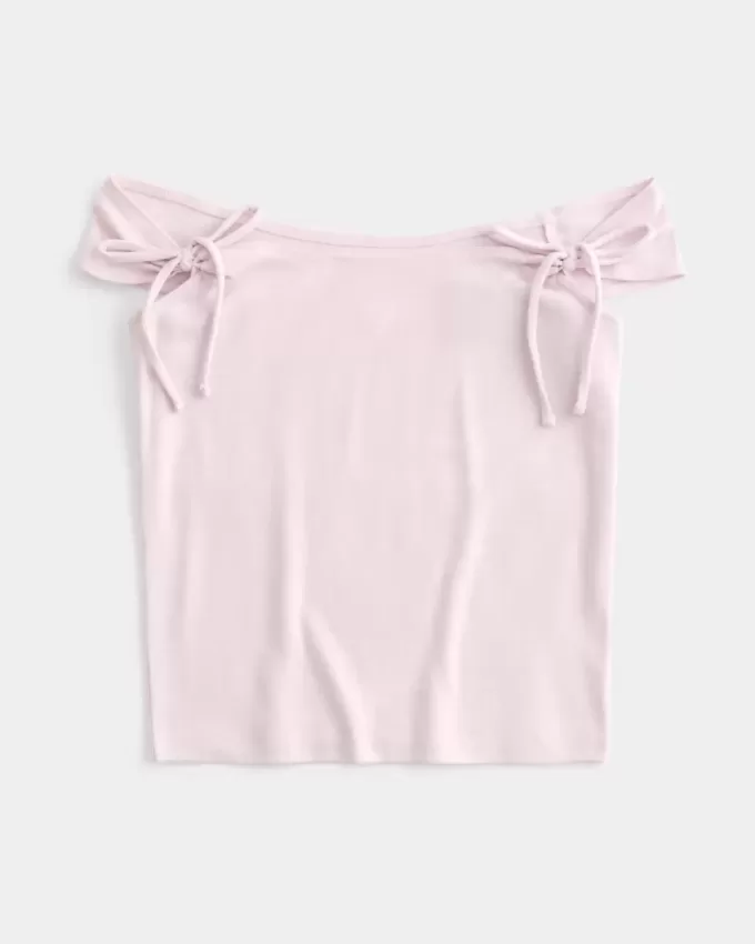 Off-the-Shoulder Tie Sleeve Top Off-the-Shoulder Tie Sleeve Top
