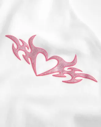 One-Shoulder Heart Graphic Tank