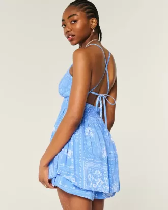 Open-Back Babydoll Romper