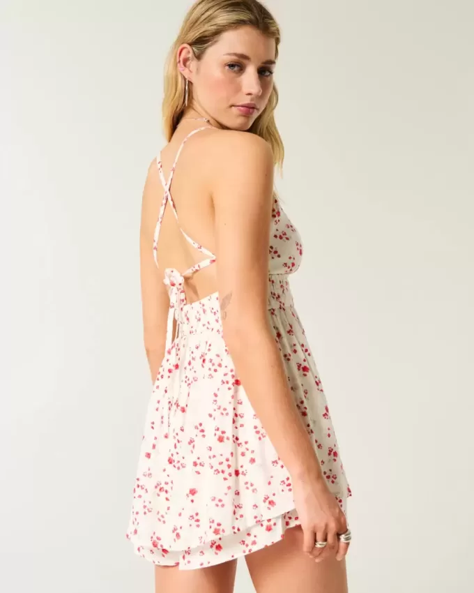 Open-Back Babydoll Romper Open-Back Babydoll Romper