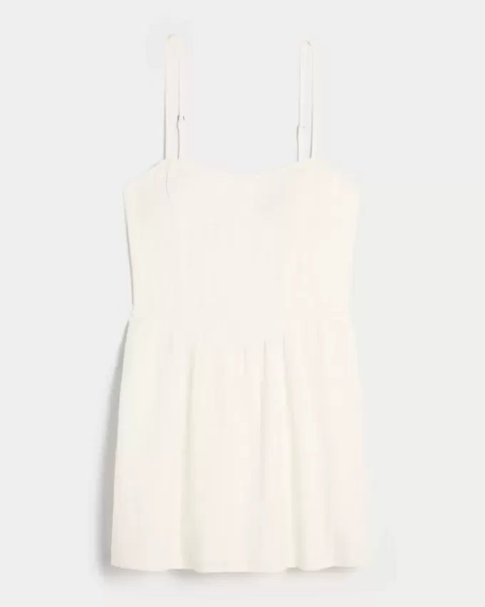 Open-Back Crosshatch Skort Dress Open-Back Crosshatch Skort Dress