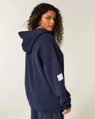 Oversized Bear Lake Graphic Hoodie