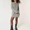 Oversized Cable-Knit Crew Sweater Dress Oversized Cable-Knit Crew Sweater Dress