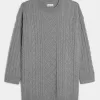 Oversized Cable-Knit Crew Sweater Dress Oversized Cable-Knit Crew Sweater Dress