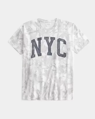 Oversized Camo NYC Graphic Tee
