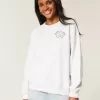 Oversized Class of 2025 Grad Graphic Crew Sweatshirt
