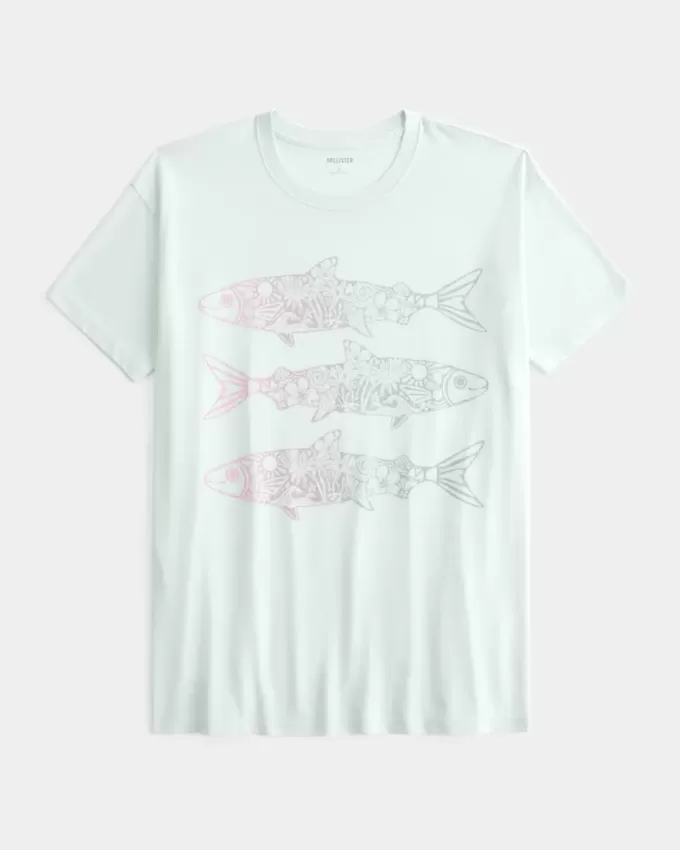 Oversized Fish Graphic Tee