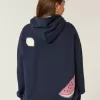Oversized Fruit Graphic Hoodie