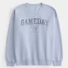 Oversized Gameday Graphic Notch-Neck Sweatshirt