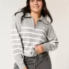 Oversized Half-Zip Graphic Sweater Oversized Half-Zip Graphic Sweater