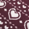 Oversized Heart Pattern Crew Sweater