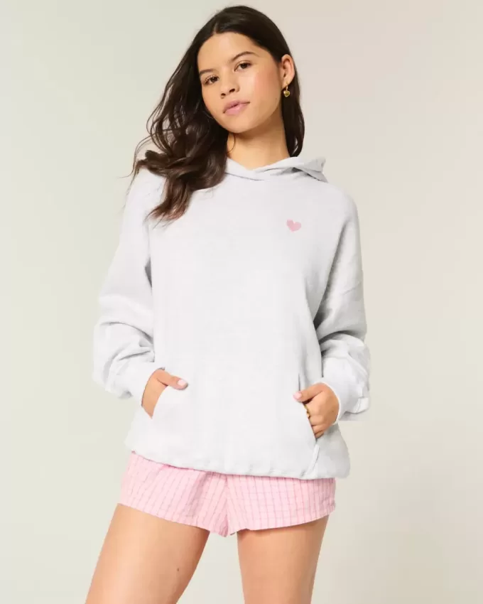 Oversized I Heart LA Graphic Hoodie