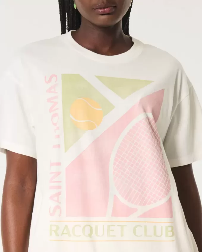 Oversized Saint Thomas Racquet Club Graphic Tee
