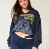 Oversized UCLA Graphic Notch-Neck Sweatshirt Oversized UCLA Graphic Notch-Neck Sweatshirt