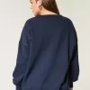 Oversized UCLA Graphic Notch-Neck Sweatshirt Oversized UCLA Graphic Notch-Neck Sweatshirt