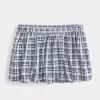 Plaid Bubble Mini Skirt