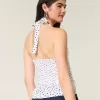 Pleated Open-Back Halter Top Pleated Open-Back Halter Top