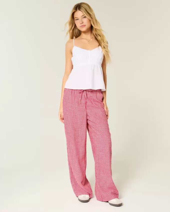 Pull-On Slub Pants