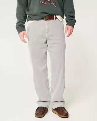 Railroad Stripe Baggy Painter Jeans