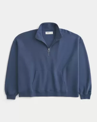 Rectangle Fit Quarter-Zip Sweatshirt