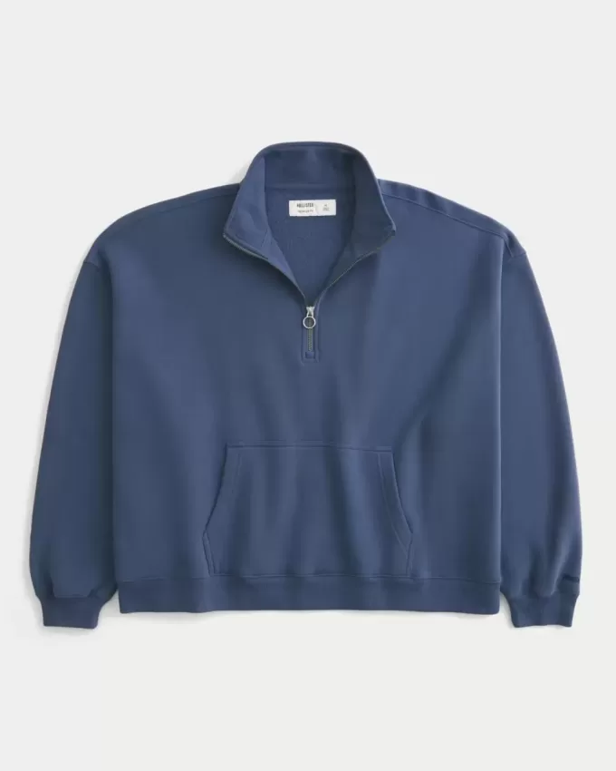 Rectangle Fit Quarter-Zip Sweatshirt